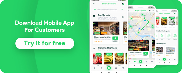 Livreur pour l'épicerie, les aliments, les pharmacies et les magasins Flutter App - 6